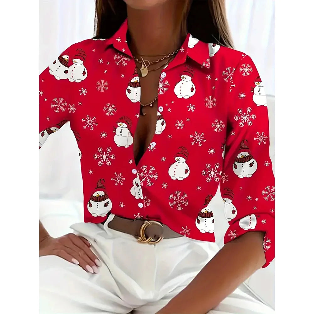 Festive Printed Shirts - Merry & Bright Holiday Shirt