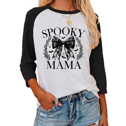 Festive Printed Shirts - Trick-or-Treat Trove Raglan T-Shirt