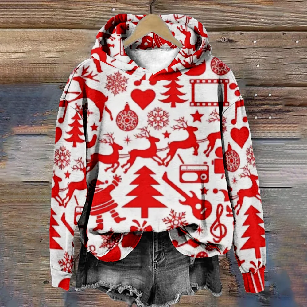 Festive Pullover Hoodies - Winter Wonderland Hoodie – Snowflake Christmas Pullover