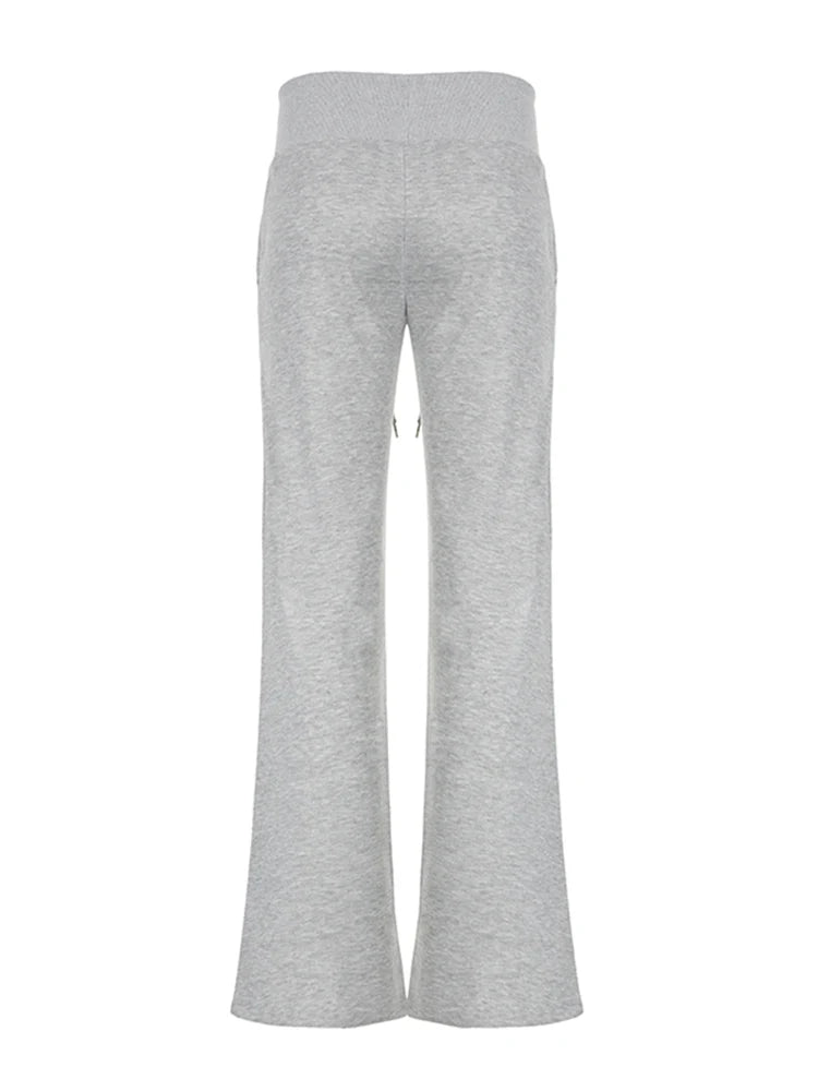 Flared Leggings - Flared Lounge Pants Wide Waistband Joggers