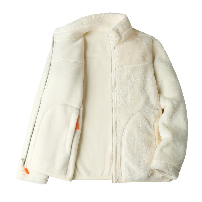 Fleece Jackets - Fleece Lined Jacket Plush Polar Dual-sided Outerwear