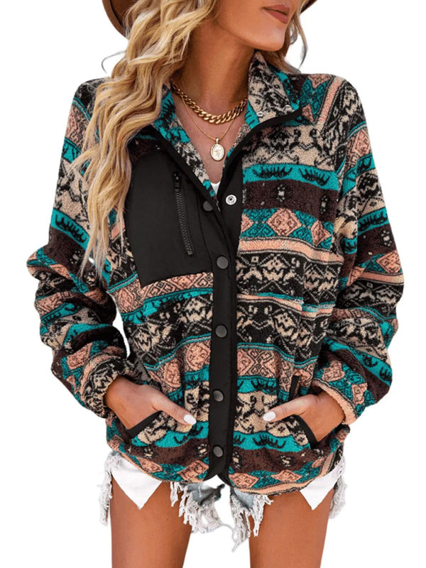 Fleece Jackets - Native-Inspired Fleece Jacket for Casual Days