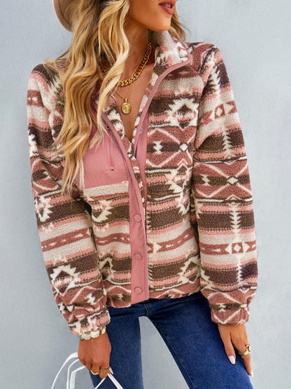 Fleece Jackets - Native-Inspired Fleece Jacket for Casual Days