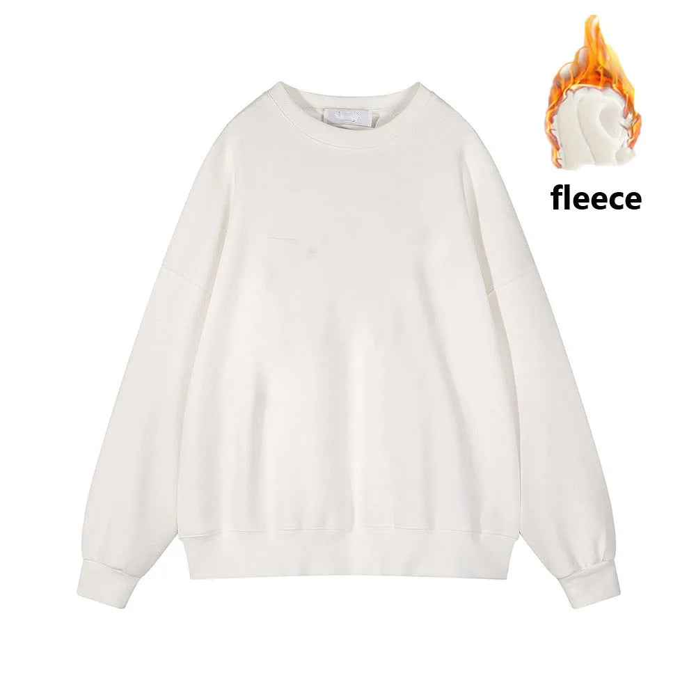 Fleece Sweatshirts - Warmth in Style: Solid Fleece Pullover