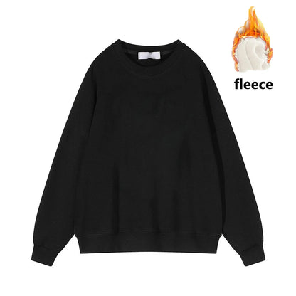 Fleece Sweatshirts - Warmth in Style: Solid Fleece Pullover