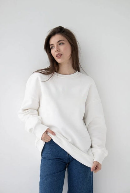 Fleece Sweatshirts - Warmth in Style: Solid Fleece Pullover