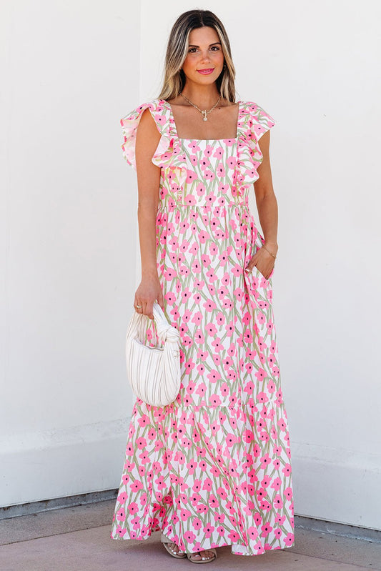 Floral Dresses - Floral Maxi Summer Dress - Perfect for Daytime Events