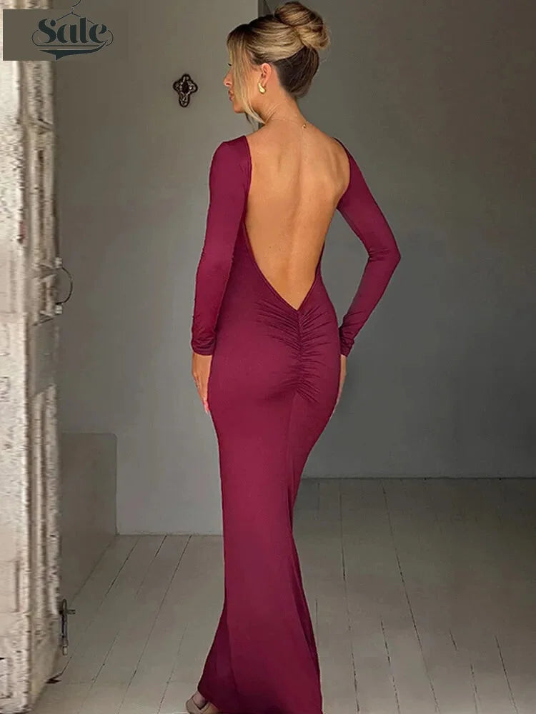 Gala Dresses - Elegant Maxi Dress for Gala Evenings - Alluring Design