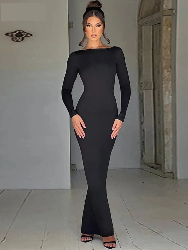 Gala Dresses - Elegant Maxi Dress for Gala Evenings - Alluring Design