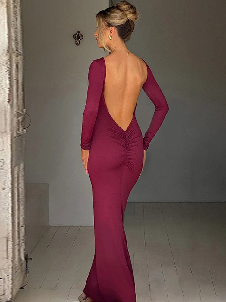 Gala Dresses - Elegant Maxi Dress for Gala Evenings - Alluring Design