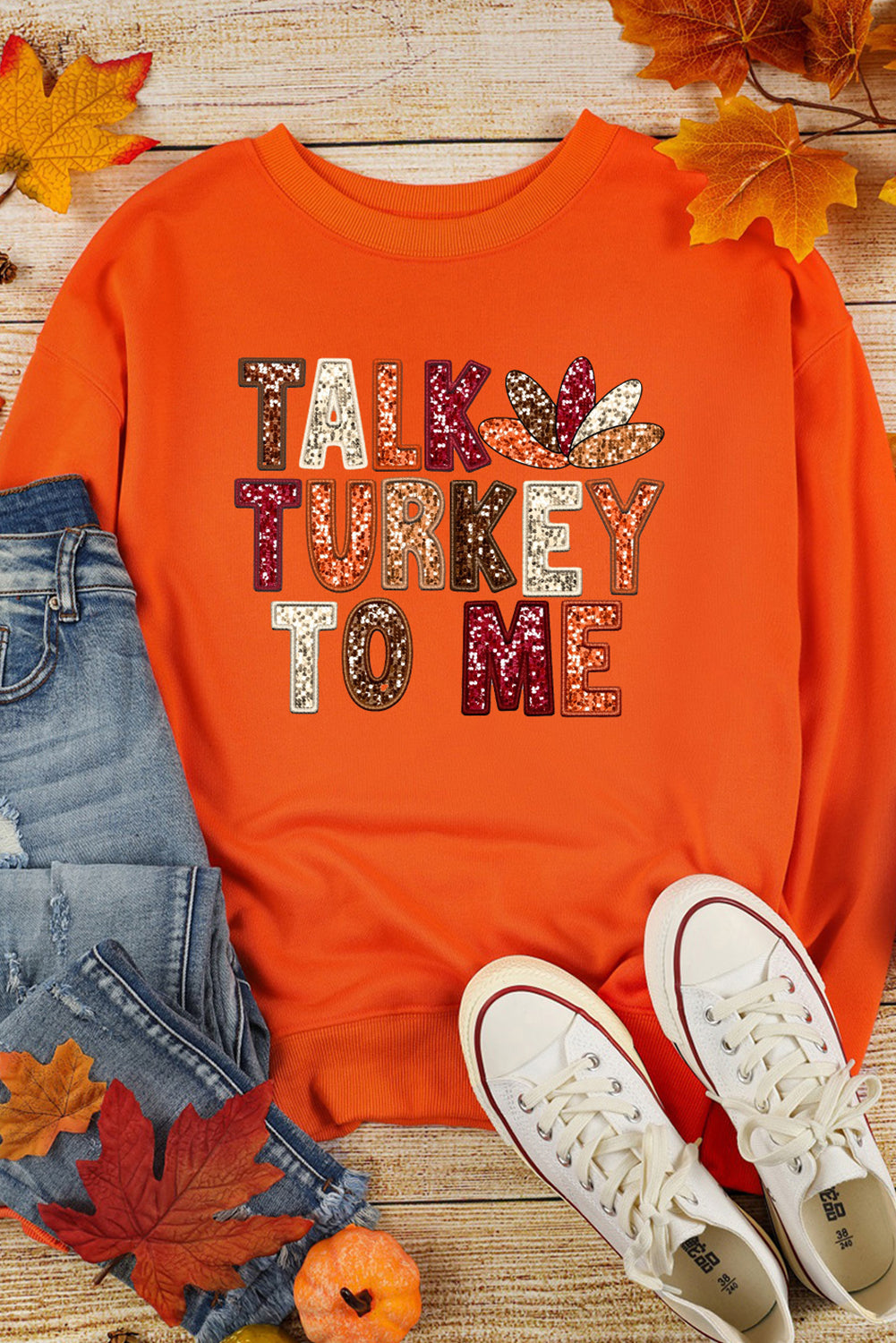 Graphic Sweatshirts - Talk Turkey To Me Thanksgiving Sweatshirt Holiday Pullover