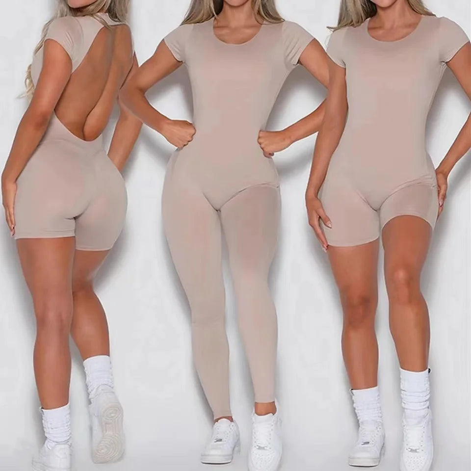 Gym Jumpsuits - Athletic Jumpsuit for Women High-Elasticity Romper for Peak Performance