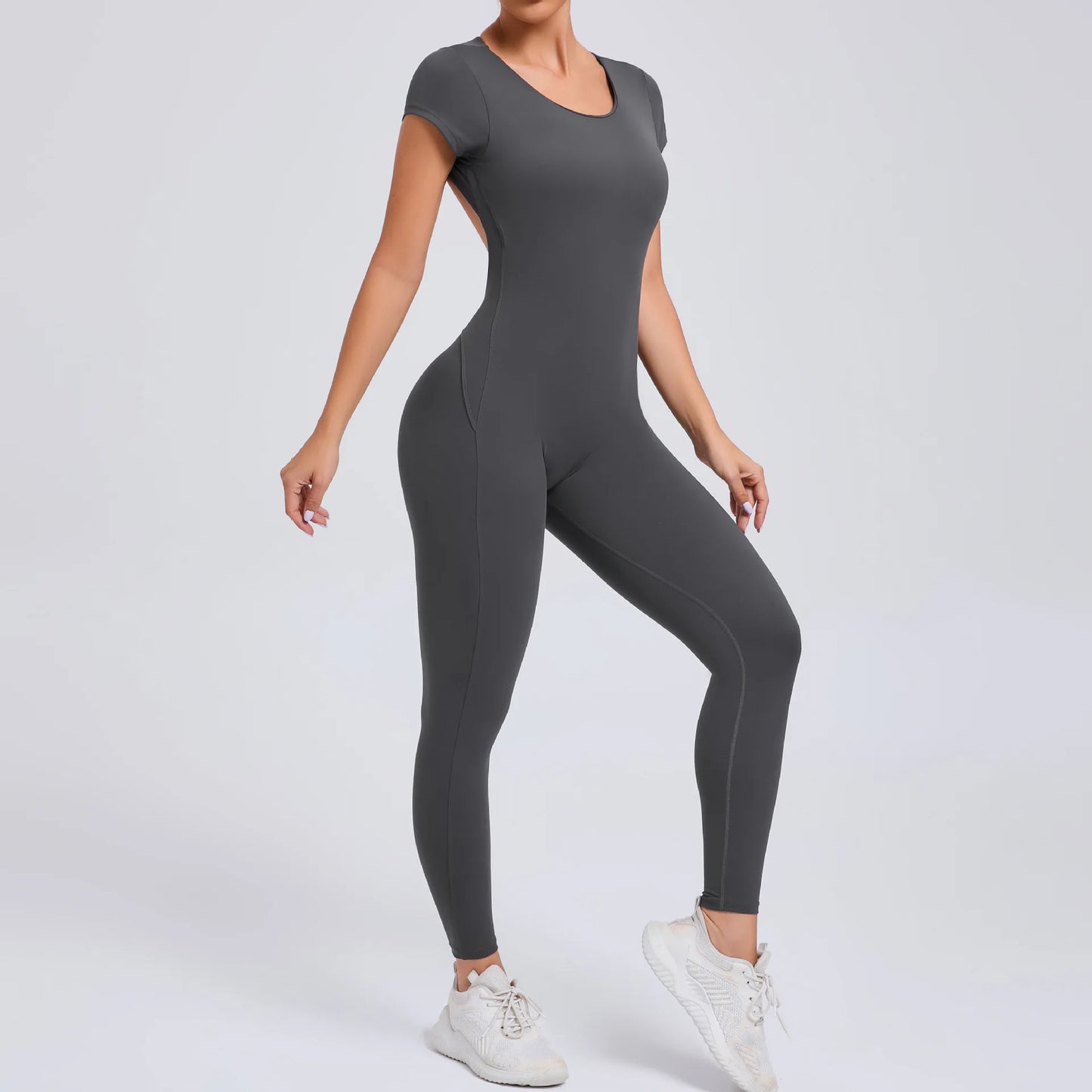 Gym Jumpsuits - Athletic Jumpsuit for Women High-Elasticity Romper for Peak Performance