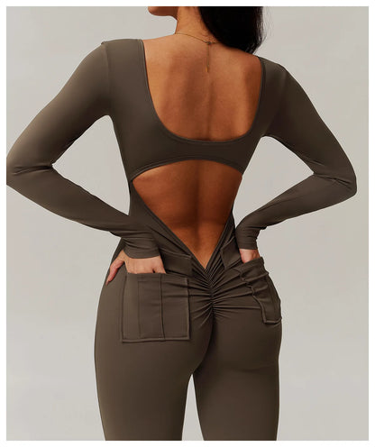 Gym Jumpsuits - Cargo Pocket Gym Jumpsuit for Intense Workouts