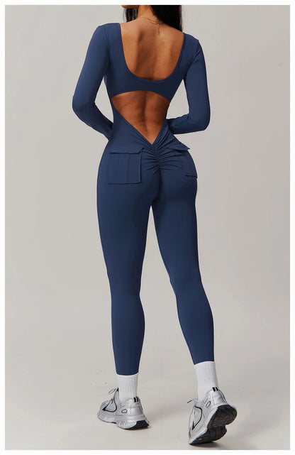 Gym Jumpsuits - Cargo Pocket Gym Jumpsuit for Intense Workouts