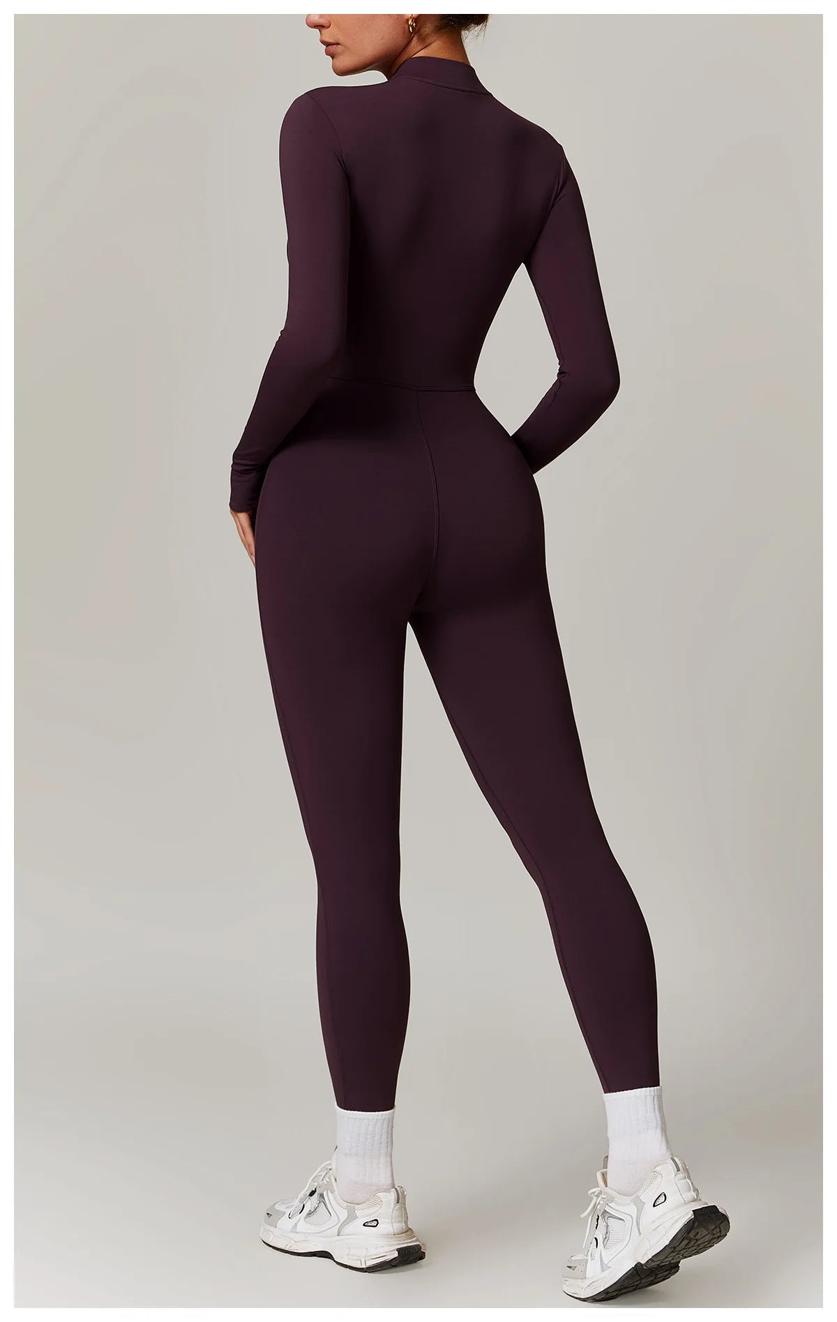 Gym Jumpsuits - Women’s Gym Jumpsuit with Fleece Lining Winter Workout Outfit