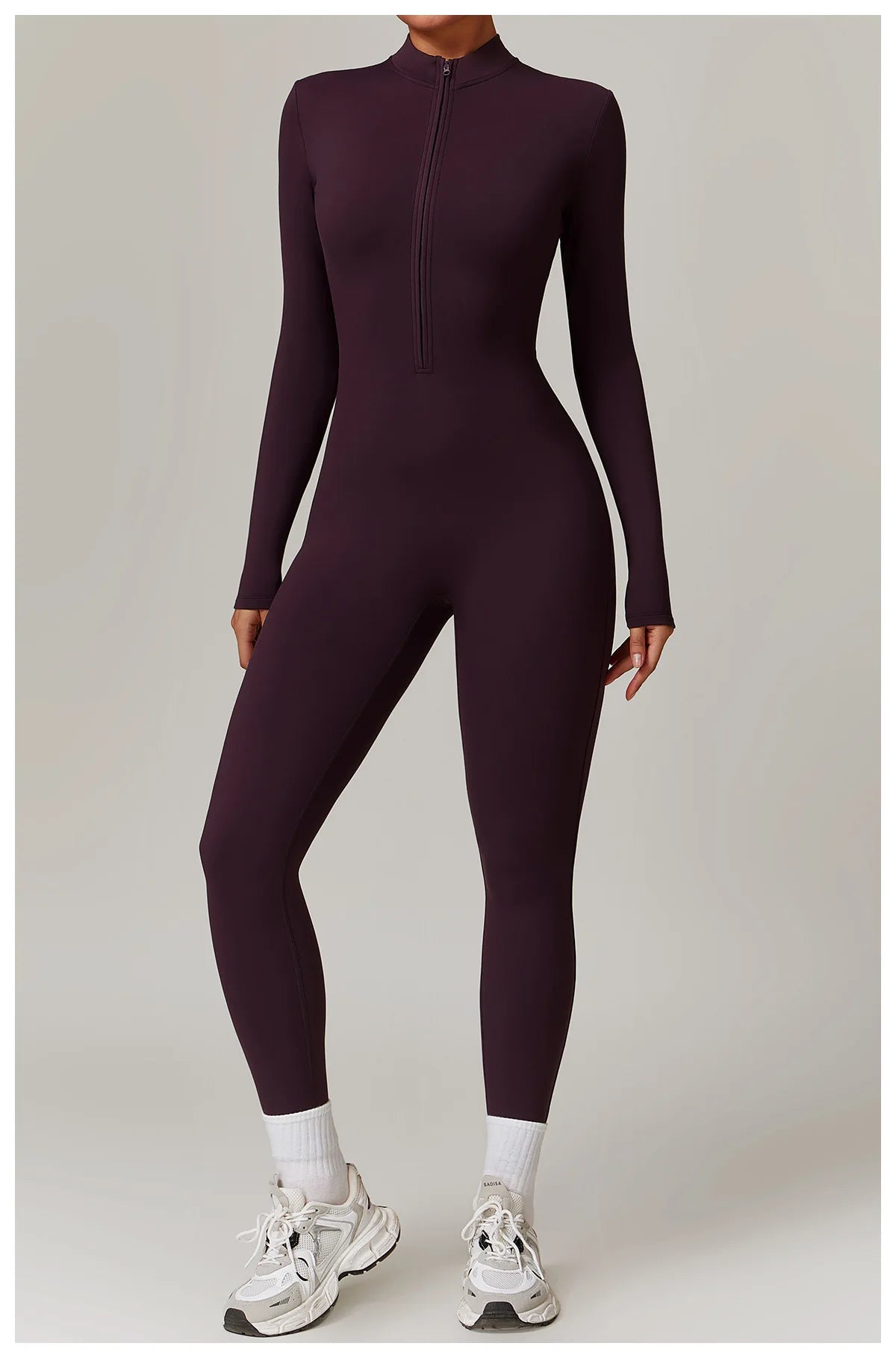 Gym Jumpsuits - Women’s Gym Jumpsuit with Fleece Lining Winter Workout Outfit