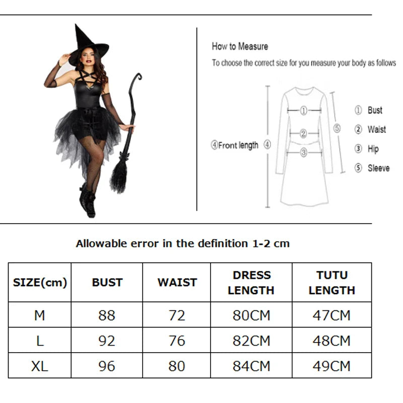 Halloween Costumes- Bewitching Halloween Witch Costume for Halloween & Cosplay Events- - Chuzko Women Clothing