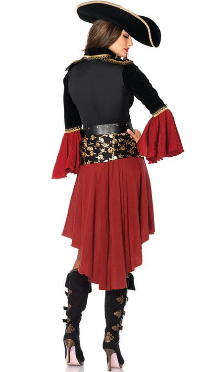 Halloween Costumes- Pirate Queen Deluxe Costume for Halloween- - Chuzko Women Clothing