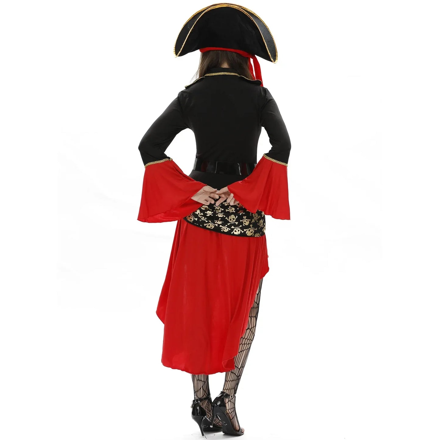 Halloween Costumes- Pirate Queen Deluxe Costume for Halloween- - Chuzko Women Clothing