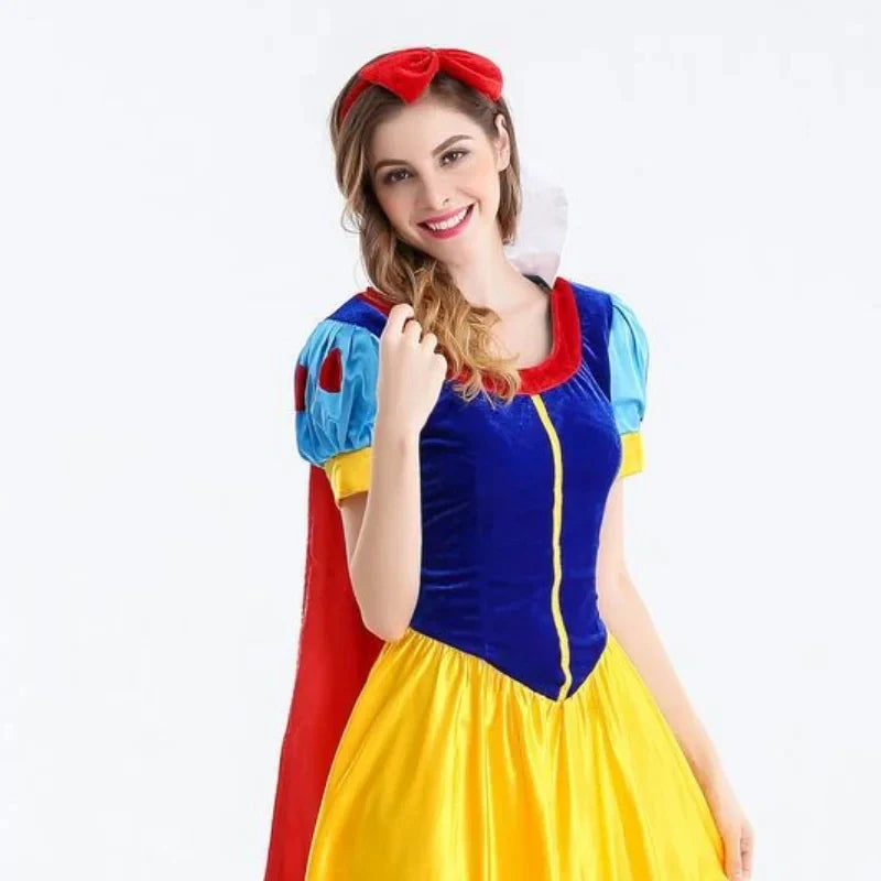 Halloween Costumes- Snow White and the Seven Dwarfs - Fairy Tale Princess Gown- - Chuzko Women Clothing