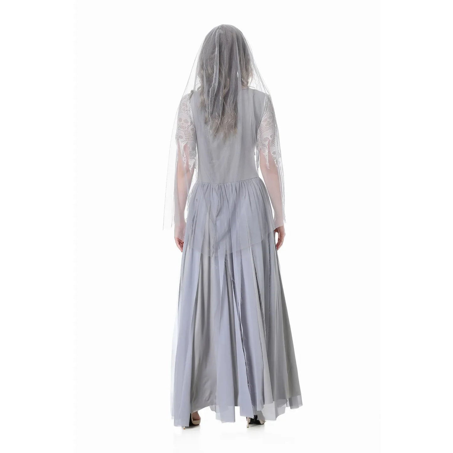 Halloween Costumes- Supernatural Wedding Gown Costume - Ghostly Bride Attire- - Chuzko Women Clothing