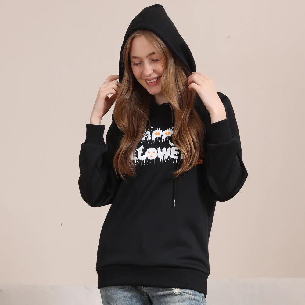 Halloween Hoodies- Ghostly Gathering Comfy Hoodies for the Whole Family- - Pekosa Women Fashion