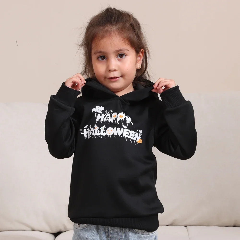 Halloween Hoodies- Ghostly Gathering Comfy Hoodies for the Whole Family- - Pekosa Women Fashion