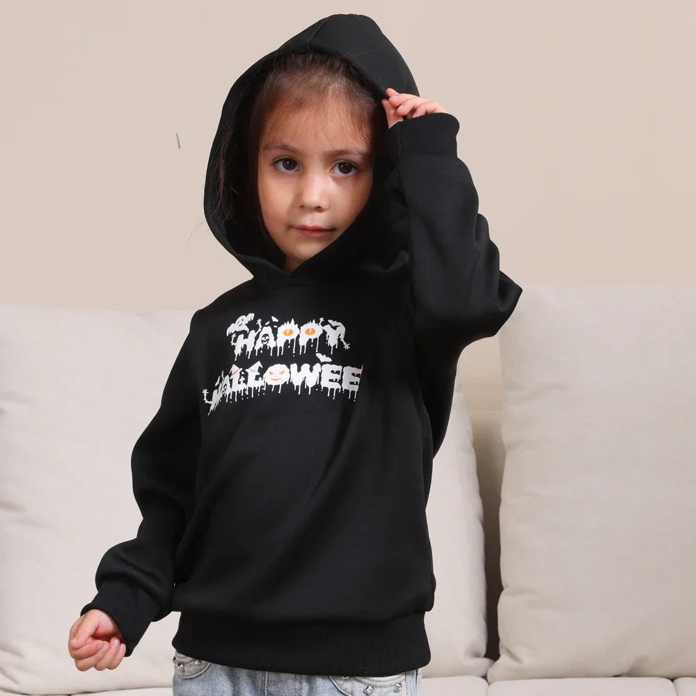 Halloween Hoodies- Ghostly Gathering Comfy Hoodies for the Whole Family- - Pekosa Women Fashion