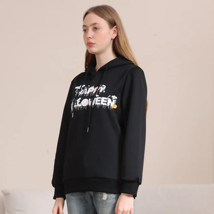 Halloween Hoodies- Ghostly Gathering Comfy Hoodies for the Whole Family- - Pekosa Women Fashion