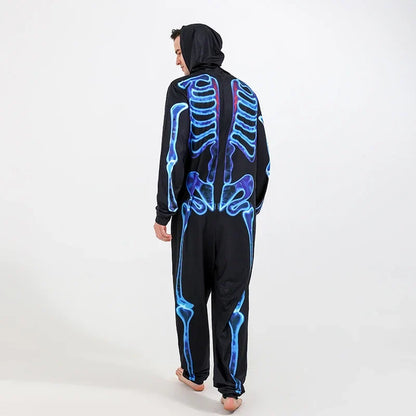 Halloween Pajamas- Family Neon Glow Skeleton Pajamas for Halloween- - Pekosa Women Fashion