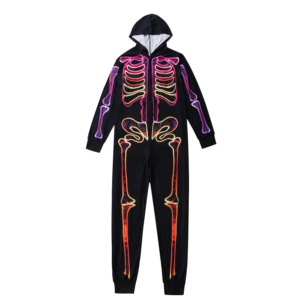 Halloween Pajamas- Family Neon Glow Skeleton Pajamas for Halloween- - Pekosa Women Fashion