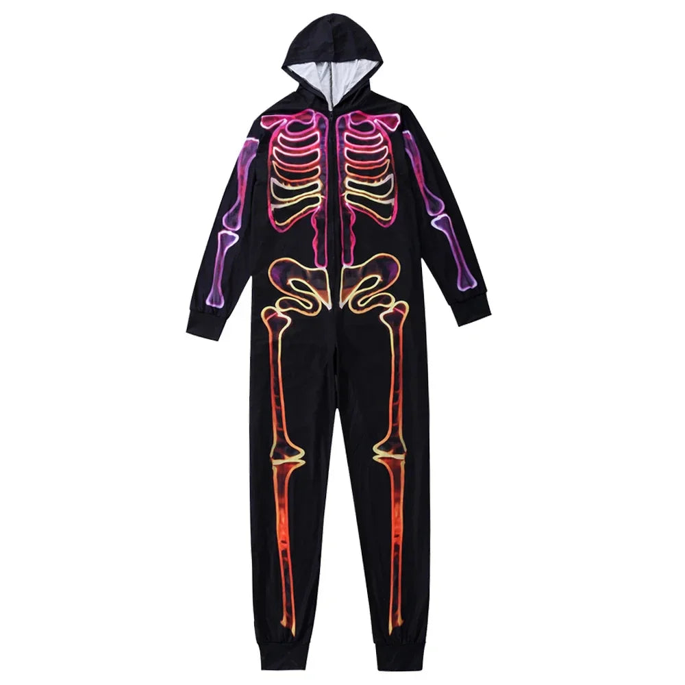 Halloween Pajamas- Family Neon Glow Skeleton Pajamas for Halloween- - Pekosa Women Fashion