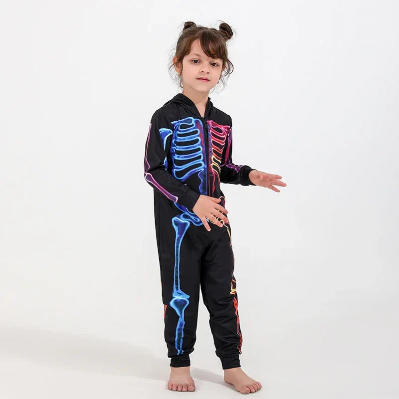 Halloween Pajamas- Family Neon Glow Skeleton Pajamas for Halloween- - Pekosa Women Fashion