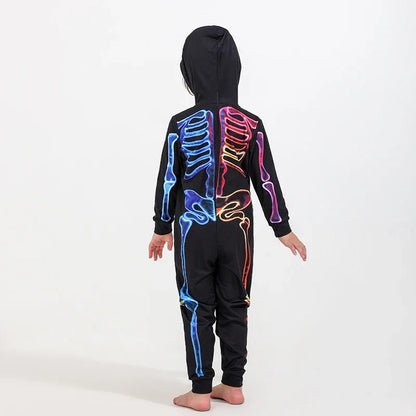 Halloween Pajamas- Family Neon Glow Skeleton Pajamas for Halloween- - Pekosa Women Fashion