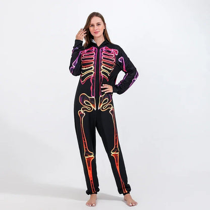 Halloween Pajamas- Family Neon Glow Skeleton Pajamas for Halloween- - Pekosa Women Fashion