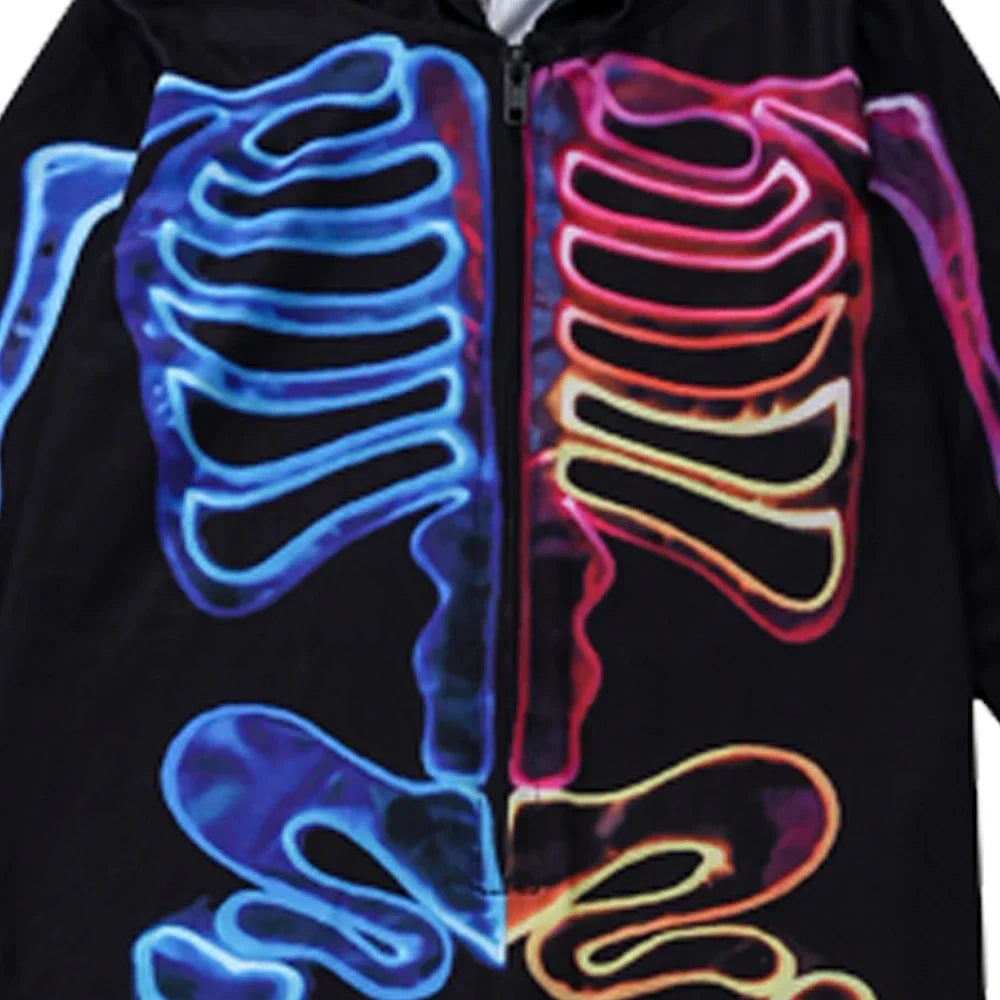 Halloween Pajamas- Family Neon Glow Skeleton Pajamas for Halloween- - Pekosa Women Fashion