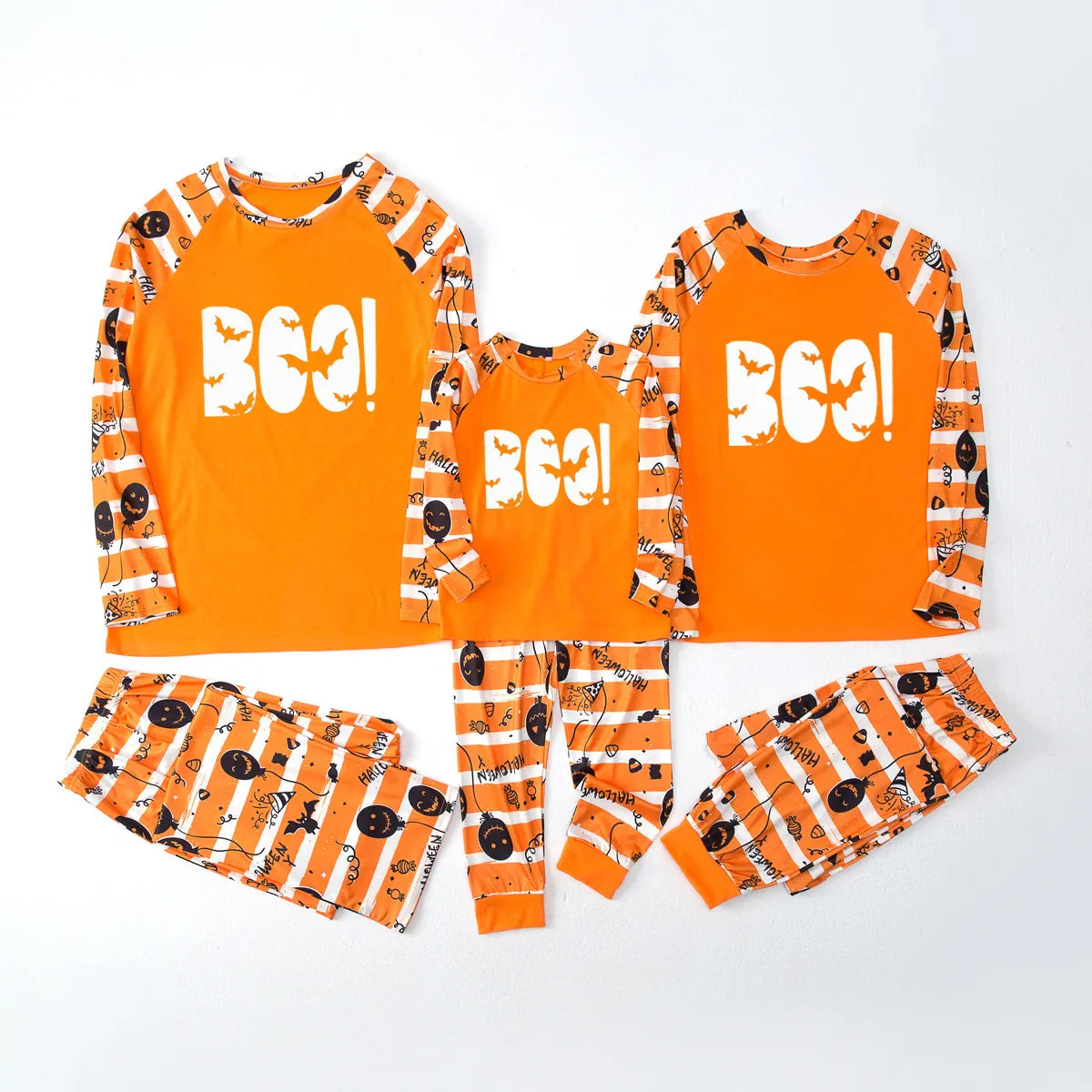 Halloween Pajamas- Glow-in-the-Dark Boo! Halloween Family Pajamas- - Pekosa Women Fashion