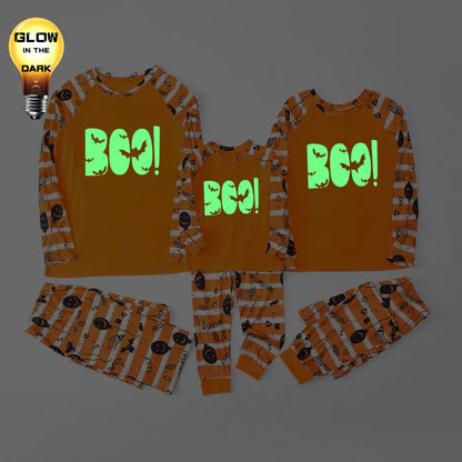 Halloween Pajamas- Glow-in-the-Dark Boo! Halloween Family Pajamas- - Pekosa Women Fashion