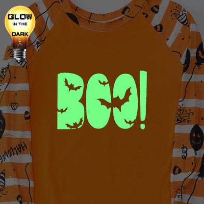 Halloween Pajamas- Glow-in-the-Dark Boo! Halloween Family Pajamas- - Pekosa Women Fashion