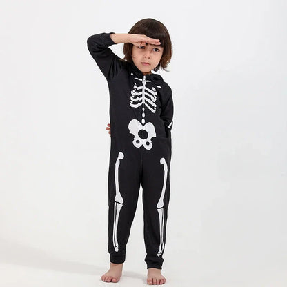 Halloween Pajamas- Halloween Family Skeleton Pajamas Coveralls for Chilling Adventures- - Pekosa Women Fashion