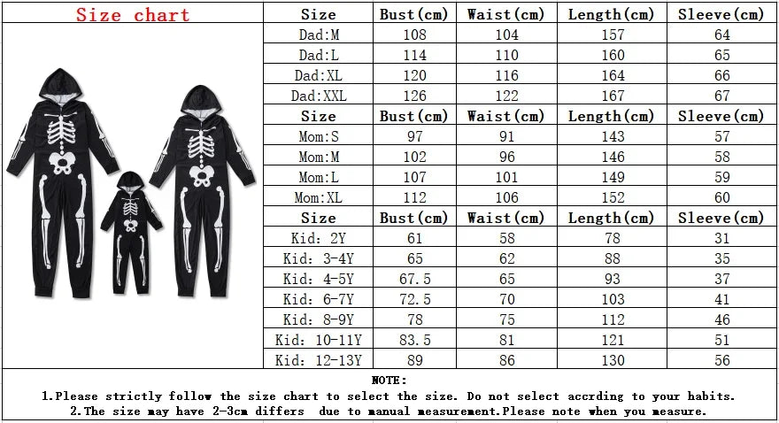 Halloween Pajamas- Halloween Family Skeleton Pajamas Coveralls for Chilling Adventures- - Pekosa Women Fashion