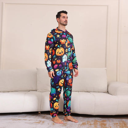 Halloween Pajamas- Monster Mash Pajamas Spooky Squad for Family Halloween- - Pekosa Women Fashion