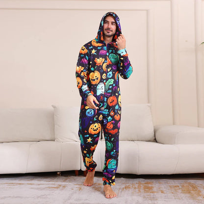 Halloween Pajamas- Monster Mash Pajamas Spooky Squad for Family Halloween- - Pekosa Women Fashion