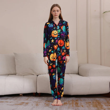 Halloween Pajamas- Monster Mash Pajamas Spooky Squad for Family Halloween- - Pekosa Women Fashion