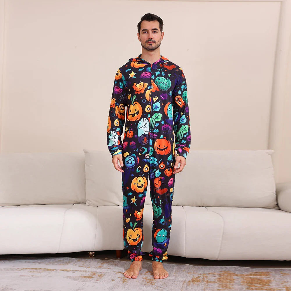 Halloween Pajamas- Monster Mash Pajamas Spooky Squad for Family Halloween- - Pekosa Women Fashion