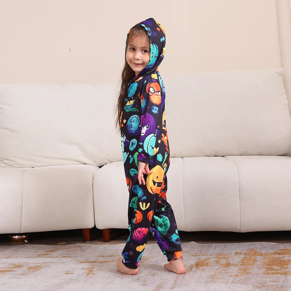 Halloween Pajamas- Monster Mash Pajamas Spooky Squad for Family Halloween- - Pekosa Women Fashion