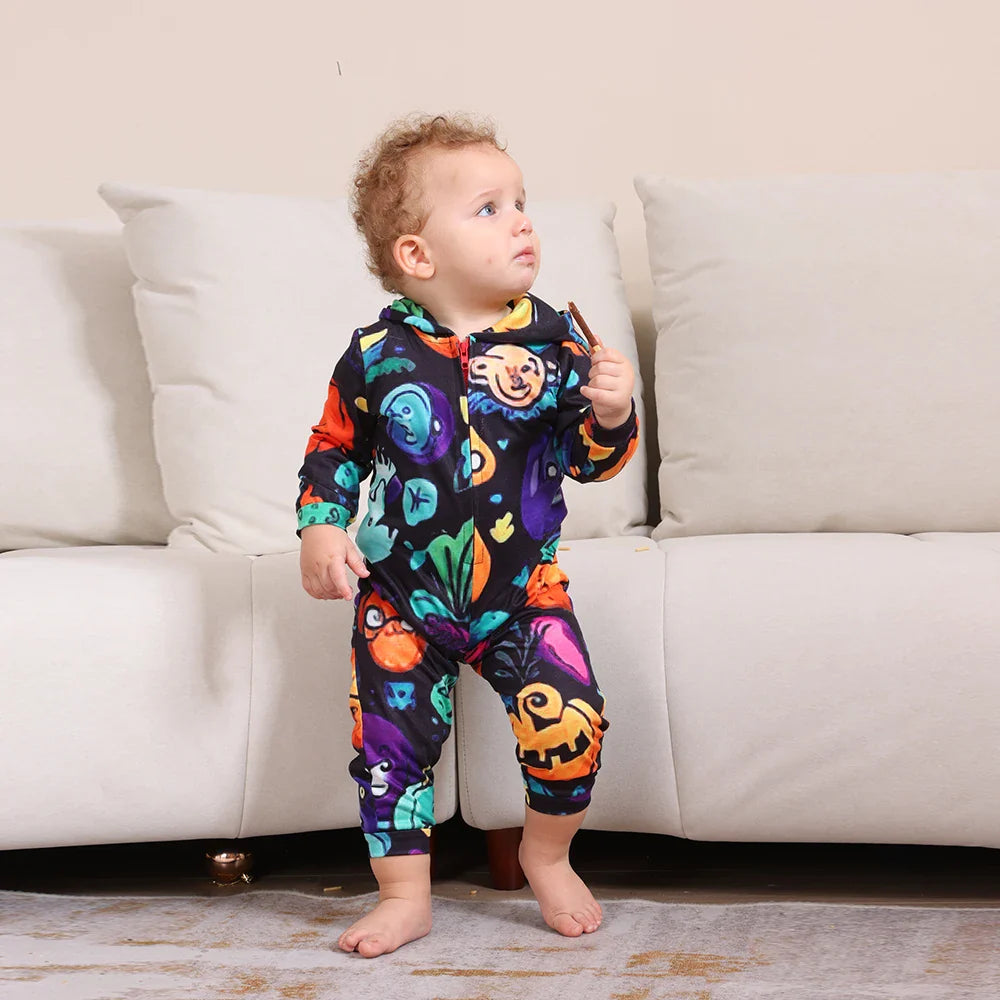 Halloween Pajamas- Monster Mash Pajamas Spooky Squad for Family Halloween- - Pekosa Women Fashion