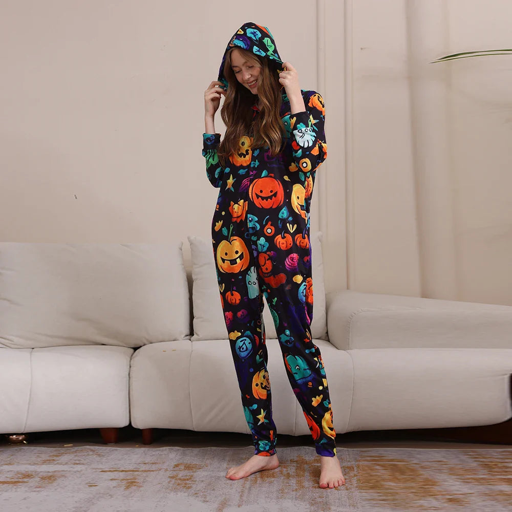 Halloween Pajamas- Monster Mash Pajamas Spooky Squad for Family Halloween- - Pekosa Women Fashion