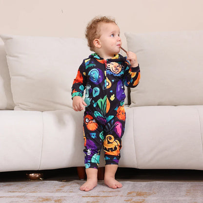 Halloween Pajamas- Monster Mash Pajamas Spooky Squad for Family Halloween- - Pekosa Women Fashion